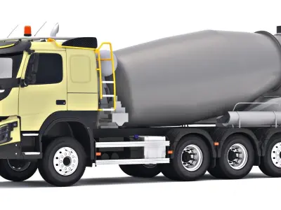 Volvo FMX Tridem Mixer Truck 8x4 3D model