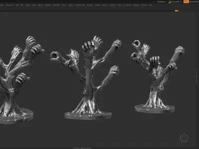 tree hand modern sculpture 3d print model 70 3D print model