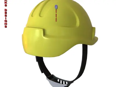 cartoon safety helmet prop v2 3D model