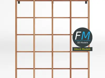 Swedish runged swinging wall bar 3D model