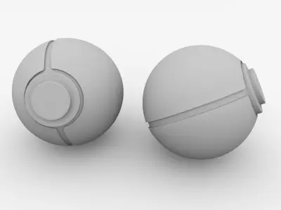 Pokeball 3D model