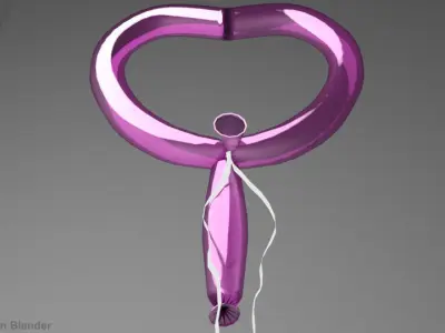 Balloon - love cycle 3D model