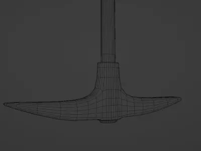 Pick low-poly scythe Low-poly 3D model