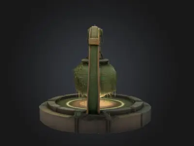 Old ancient cauldron  3D model