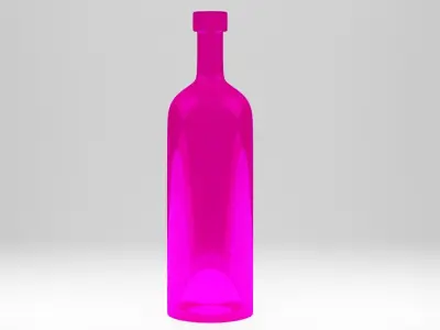 Colorful Glass Bottles Low-poly 3D model