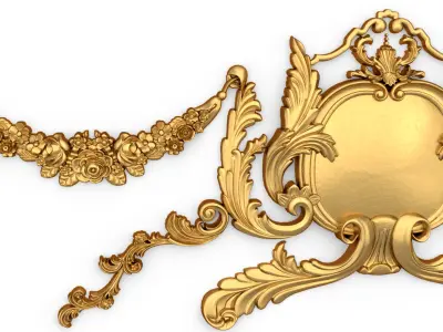 Classic decor ornament 01 3D model