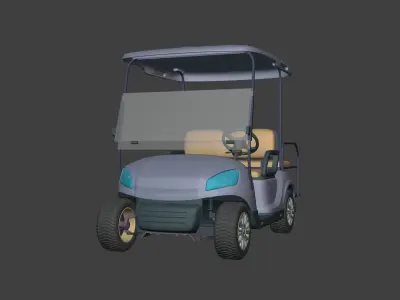Generic Modern Golf Cart -- Electric Sport Vehicle -- Club Car 3D model