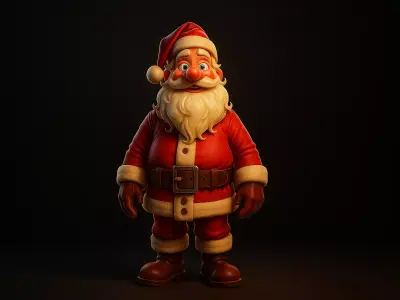 Santa Claus Figurine Festive Holiday Christmas 3D print model