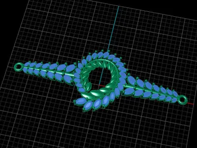 Radiant Vine Bracelet 3D print model