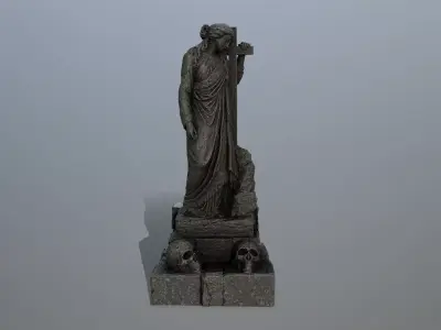 statue 5 Low-poly 3D model