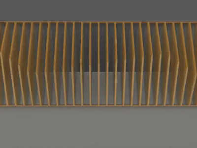 Parametric wall decor wood panels Low-poly 3D model