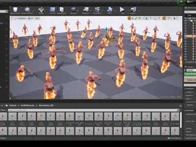 Hell ifrit female low-poly game engine ready 3D model Low-poly 3D model