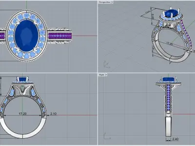 ring code 148 3D print model