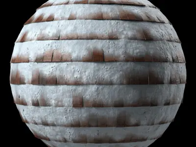 Roof Tile Materials 80- Wooden Roofing Sbsar Seamless Pbr Texture