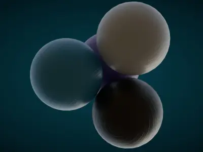 Exercise balls Low-poly 3D model