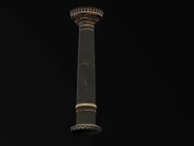Egyptian Ancient Column  Low-poly 3D model