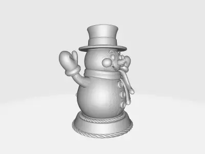 Charming Snowman Figurine Winter Holiday Decoration  3D print model