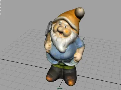 Garden Gnomo 2 Low-poly 3D model