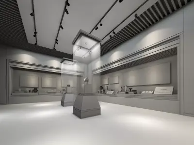 museum Low-poly 3D model