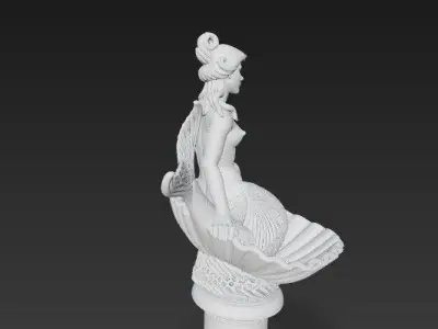 Little Mermaid Statue 3D model
