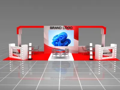 Company Exhibition Stand 01 3D model