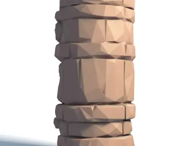 Tiki Totem Stylized Tribal Sculpture for 3D Printing 2 3D print model