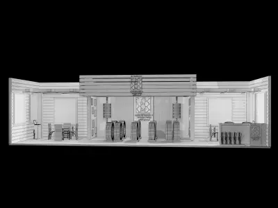 Booth Exhibition Stand a457 3D model