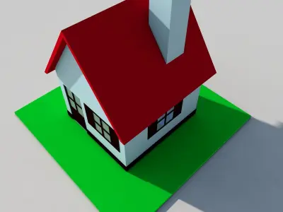 Cartoon House Free low-poly 3D model