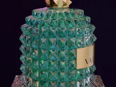 Valentino perfime turquoise 3D model product for Advertising 3D model