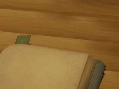 Low-Poly Stylized Book Game Ready Low-poly 3D model