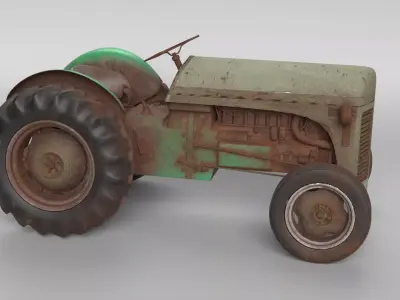Old Tractor 3D model