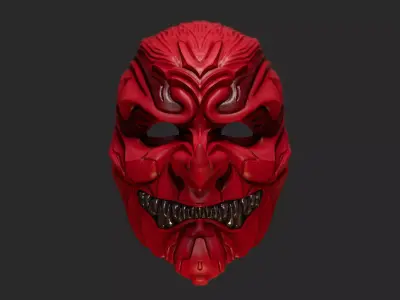 Tengu Oni Mask 16 Demon Full Face 3D print model