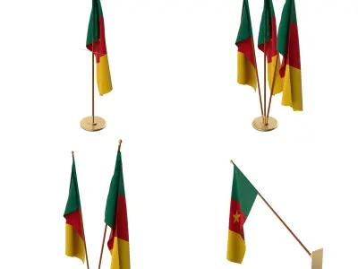 Cameroon Flag Pack 3D model