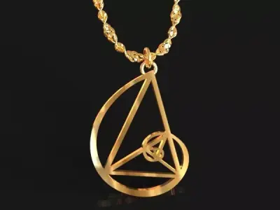 Fibonacci Necklace or earrings 3D print model