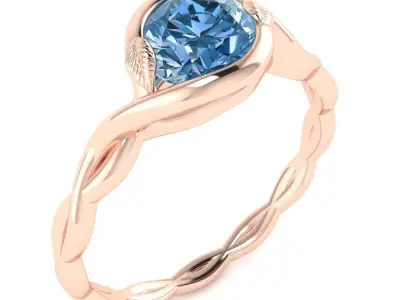 Elegant  Diamond Ring 3D print model