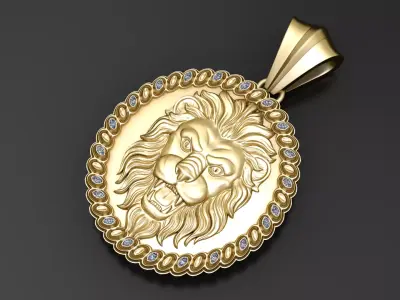 Majestic Lion King Medallion  3D print model