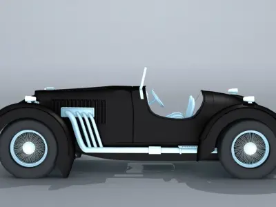 Aston Martin Ulster 1935  Low-poly 3D model