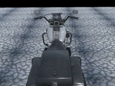 Police Bike Low-poly 3D model