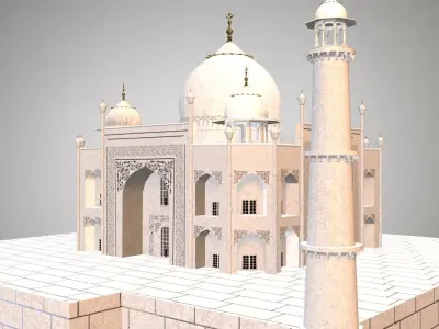 Taj Mahal Low-poly 3D model