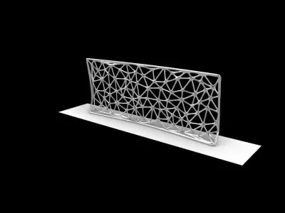 Triangulated Wall random points v10 3D model