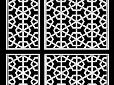 Arabic Islamic pattern decorative gold plaster 3D model