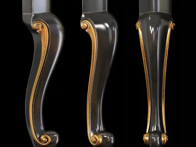 Classic leg 002 3D model