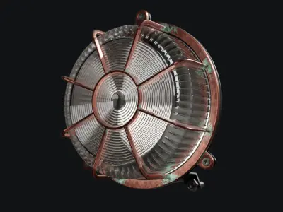 Industrial bulkhead light 3D model