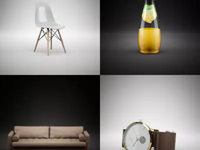 Packshot Lighting Studio - Unreal Engine 4 RTX Low-poly 3D model