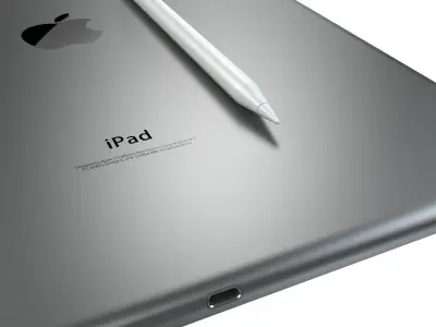 Apple iPad Pro 129 Inch And Apple Pencil 2017 3D model