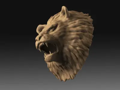 Lion Head 3D print model