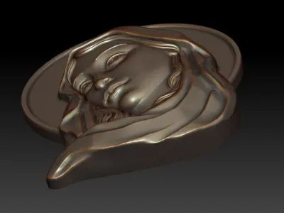 Virgin Mary 11 3D print model