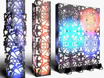 Stage Decor Collection 01 Modular 9 Pieces 3D model