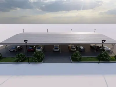 Roof Parking-Parking Lot 3D model get