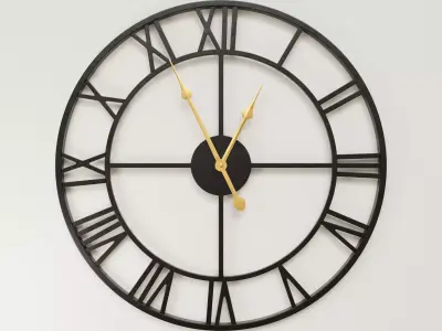Metal Wall Clock 3D model
